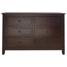 Load image into Gallery viewer, SF Home Kids Bedroom 6-Drawer Dresser in Espresso Wood Finish