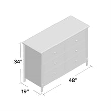 Load image into Gallery viewer, SF Home Kids Bedroom 6-Drawer Dresser in Espresso Wood Finish