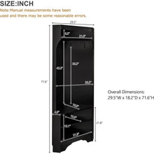 Load image into Gallery viewer, Modern Black Corner Hall Tree Coat Rack Entryway Storage Cabinet Shoe Bench