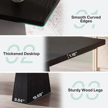 Load image into Gallery viewer, Modern Home Office Computer Desk Workstation in Black Wood Finish