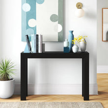 Load image into Gallery viewer, Solid Wood Modern Accent Console Table / Sofa Table in Black Finish