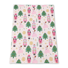 Load image into Gallery viewer, Christmas tree pink ballet baby girls blankets