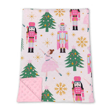 Load image into Gallery viewer, Christmas tree pink ballet baby girls blankets