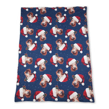 Load image into Gallery viewer, Christmas hat cow red polka dots baby Christmas blankets