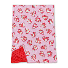 Load image into Gallery viewer, Pink Christmas tree cake baby girls blankets