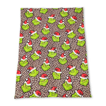 Load image into Gallery viewer, Leopard green face baby kids Christmas blankets