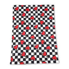 Load image into Gallery viewer, Plaid heart lollipop baby girls valentines blanket