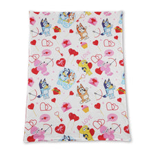 Load image into Gallery viewer, Red heart dog cute baby girls valentine's blanket