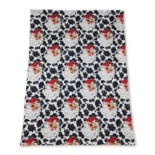 Load image into Gallery viewer, Cow print santa baby kids Christmas blankets