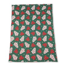 Load image into Gallery viewer, Christmas tree cakes bow baby girls blankets