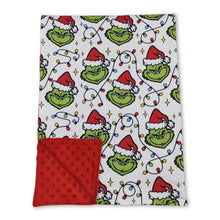 Load image into Gallery viewer, Christmas lighting green face baby kids blankets