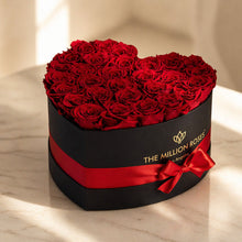 Load image into Gallery viewer, Heart Black Box | Red Roses