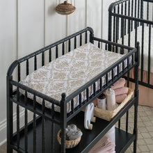 Load image into Gallery viewer, Changing Table in Black Wood Finish with 1-inch Waterproof Changing Pad