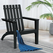 Load image into Gallery viewer, Indoor/Outdoor Acacia Wood Adirondack Lounge Armchair - Black