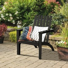 Load image into Gallery viewer, Indoor/Outdoor Acacia Wood Adirondack Lounge Armchair - Black