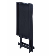 Load image into Gallery viewer, Folding TV Tray Bedside Table in Black Wood Finish
