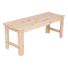 Load image into Gallery viewer, Outdoor Patio Backless Cedar Wood 4-ft. Garden Bench in Natural Finish