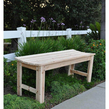 Load image into Gallery viewer, Outdoor Patio Backless Cedar Wood 4-ft. Garden Bench in Natural Finish