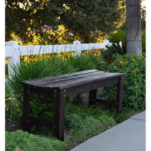 Load image into Gallery viewer, 4-ft. Outdoor Patio Cedar Wood Backless Garden Bench in Burnt Brown Finish