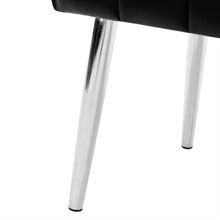 Load image into Gallery viewer, Mid-Century Modern End of Bed Bench with Black PU Leather Seat and Tapered Legs
