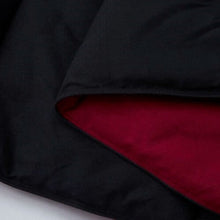 Load image into Gallery viewer, Full/Queen Traditional Microfiber Reversible 3 Piece Comforter Set in Black/Maroon