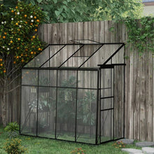 Load image into Gallery viewer, 8.3 ft x 4.1 ft Outdoor Polycarbonate Lean-to Greenhouse with Black Metal Frame