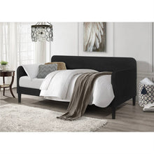 Load image into Gallery viewer, Twin size Modern Black Velvet Upholstered Daybed