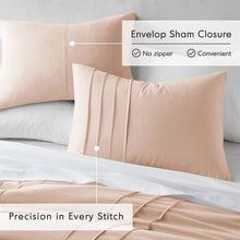 Load image into Gallery viewer, Queen size Microfiber Pleated Soft Washed Comforter Set in Pink Blush