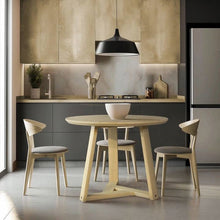 Load image into Gallery viewer, 36 Inch Round Scandinavian Solid Wood Dining Table in Blonde