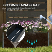Load image into Gallery viewer, Outdoor Raised Bed Planter with Slatted Fence Trellis in Black Wood Finish