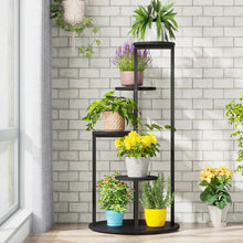 Load image into Gallery viewer, Modern 5-Tier Indoor Plant Stand in Black