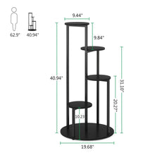 Load image into Gallery viewer, Modern 5-Tier Indoor Plant Stand in Black