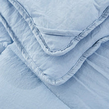 Load image into Gallery viewer, King Size Blue 3 Piece Microfiber Reversible Comforter Set