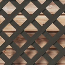Load image into Gallery viewer, Outdoor Black Wooden Raised Garden Bed Planter Box with Lattice Trellis