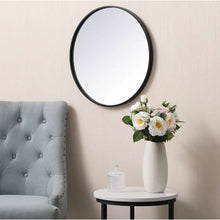 Load image into Gallery viewer, Round 32-inch Wall Mirror in Black - Bedroom Living Room Accent Bathroom Mirror