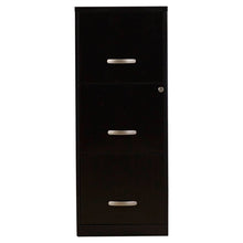 Load image into Gallery viewer, Black Metal 3-Drawer Vertical Key Locking File Cabinet