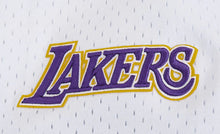Load image into Gallery viewer, Pro Standard LA Lakers Script Tail Mesh Button Down Shirt - White/Black