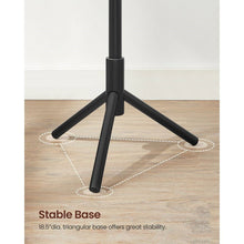 Load image into Gallery viewer, Modern Solid Wood Coat Rack in Black Finish with 8 Hanging Hooks