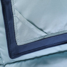 Load image into Gallery viewer, Twin/Twin XL Traditional Microfiber Reversible 3 Piece Comforter Set in Blue/Navy