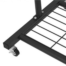 Load image into Gallery viewer, Black Modern Garment Rack Clothes Hanging Rod with Lockable Wheels