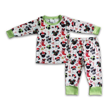 Load image into Gallery viewer, Ho ho ho mouse print boy Christmas pajamas