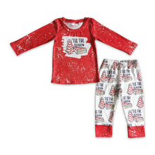 Load image into Gallery viewer, 'Tis the season shirt pants red boy Christmas clothing set