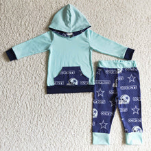 Load image into Gallery viewer, Cowboys long sleeves kids boy team hoodie set