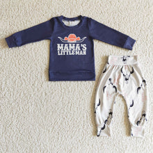 Load image into Gallery viewer, Mama's little man bull skull cow boy western clothes