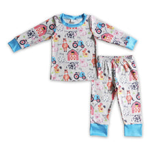Load image into Gallery viewer, Cow horse pig chicken kids boy farm pajamas