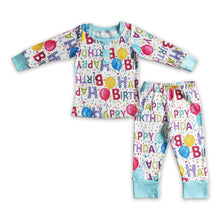 Load image into Gallery viewer, Happy birthday balloon apparel kids boy pajamas