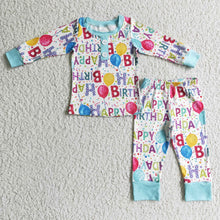 Load image into Gallery viewer, Happy birthday balloon apparel kids boy pajamas
