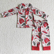 Load image into Gallery viewer, Cow pig farm print kids boy Christmas pajamas