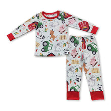 Load image into Gallery viewer, Cow pig sheep chicken baby kids farm pajamas
