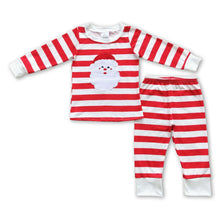 Load image into Gallery viewer, Santa stripe long sleeves baby kids Christmas pajamas
